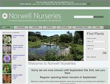 Tablet Screenshot of norwellnurseries.co.uk